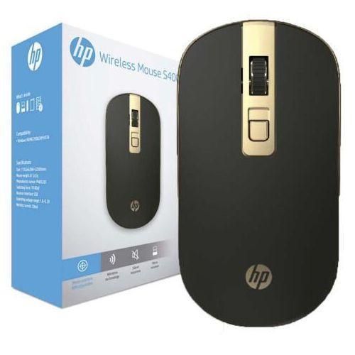 S4000 Optical USB 1600 DPI 2.4Ghz Wireless Mouse Mute Gaming Mouse For PC and Laptop - Black in Gold