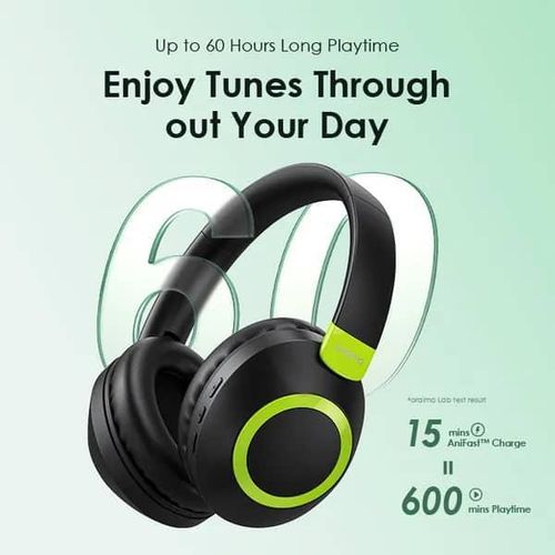 BoomPop 2S ENC Bluetooth Over-Ear Wireless Headphones - Black