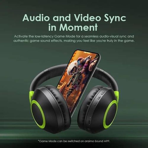 BoomPop 2S ENC Bluetooth Over-Ear Wireless Headphones - Black