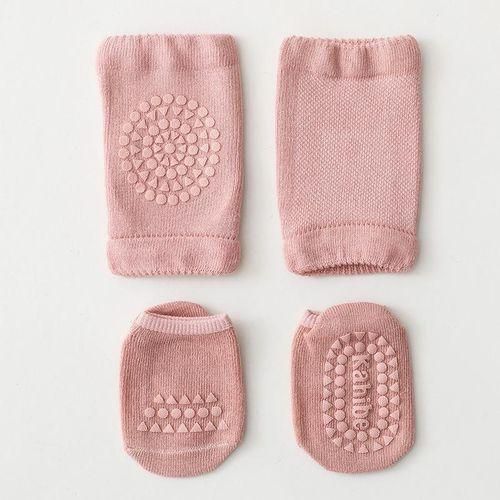Baby Crawling AntiSlip Knee Pad and Socks Set Unisex Toddler Learn to Walk Accessory NO