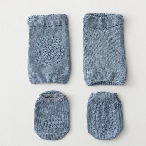Baby Crawling AntiSlip Knee Pad and Socks Set Unisex Toddler Learn to Walk Accessory NO