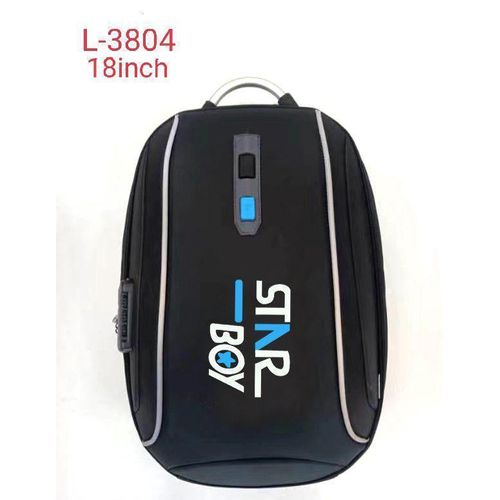18 Inch Anti Theft Travel Laptop Student Bookbag Backpack Bag- Black.
