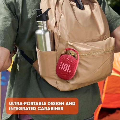 Clip 4 - Portable Mini Bluetooth Speaker, Big Audio And Punchy Bass, Integrated Ccarabiner, IP67 Waterproof And Dustproof, 10 Hours Of Playtime, Speaker For Home, Outdoor And Travel - Multicolor