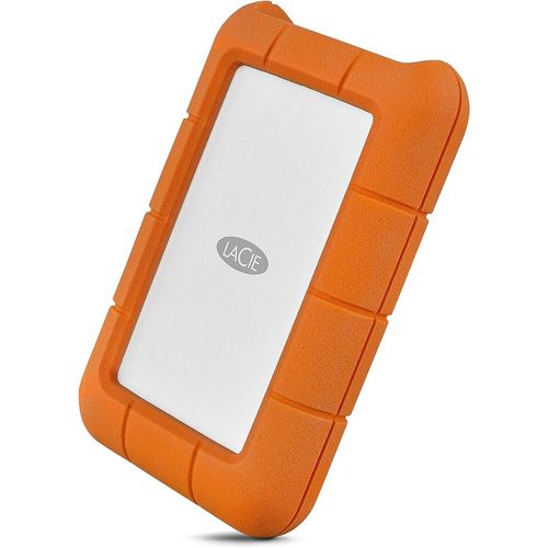 Rugged Thunderbolt USB-C 5TB External Hard Drive Portable HDD – USB 3.0 compatible, Drop Shock Dust Water Resistant, 1 Mo Adobe CC (STFS5000800) -Orange