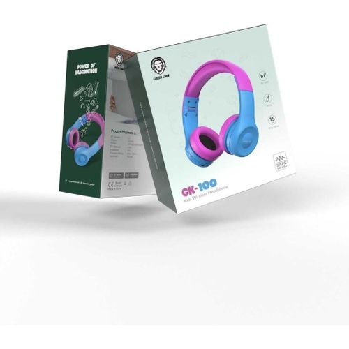 Gk-100  Kids Wireless HeadPhone  Bluetooth Gaming Foldable Wireless  Earphone for Children Compatible Smartphone Laptop PC For nline Distant Learning