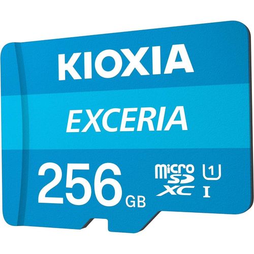 Exceria SD MicroSD Memory Card 256GB 100MB/s Full HD Recording UHS Speed Class 1 -Multicolor