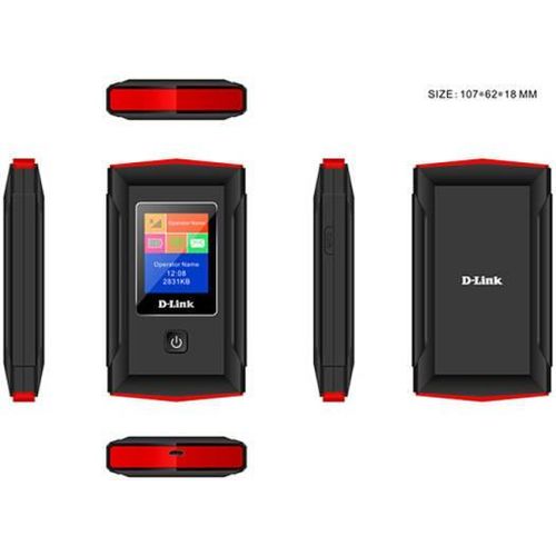 DWR-932M Mobile Router, 4G/LTE Wi-Fi, Up To 150Mbps, USIM Card Slot, 802.11b/g/n, Built-in Firewall, WPS Mobile Router Mifi - Black