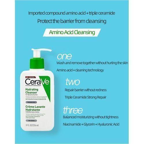 Cerave Hydrating Cleanser Hydrating Facial Cleanser Moisturiz-ing Gentle Face Wash