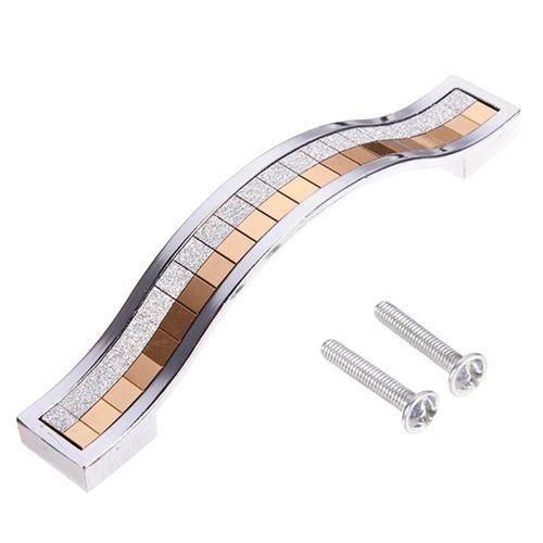 96mm Diamond Crystal Door Knob Cabinet Kitchen Cupboard Wardrobe Pull Handle Rose Gold