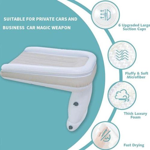 Outdoor Travel Baby Inflatable Bed Gray+Inflator