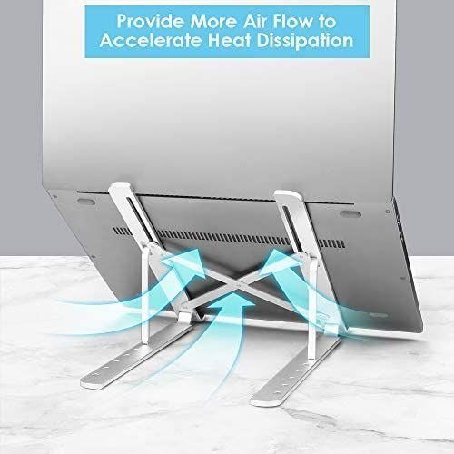 7 Level Adjustable Portable Laptop Stand - Silver
