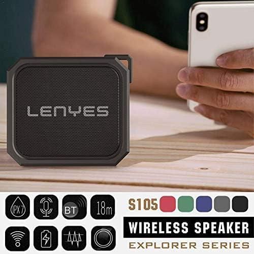 Simple portable wireless Bluetooth stereo speaker S105 IPX7 Waterproof HiFi Bass Wireless Bluetooth Speaker, Support Hands-free Micro SD Card- Multicolor