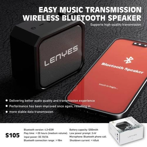 Simple portable wireless Bluetooth stereo speaker S105 IPX7 Waterproof HiFi Bass Wireless Bluetooth Speaker, Support Hands-free Micro SD Card- Multicolor