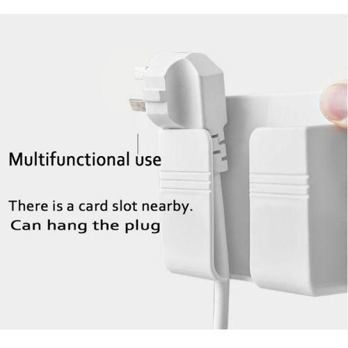 Wall-Mounted Mobile Phone Charging Holder Storage Organizer Box, White.