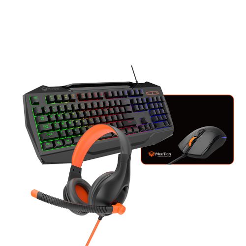 C490 4 in 1 PC Gaming Kit Keyboard, Mouse, Headset and Mouse pad