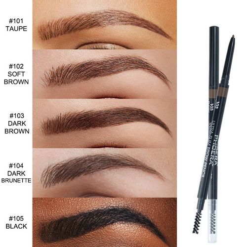 2 In 1 Thin Eyebrow Pencil - Black