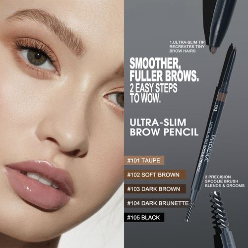 2 In 1 Thin Eyebrow Pencil - Black