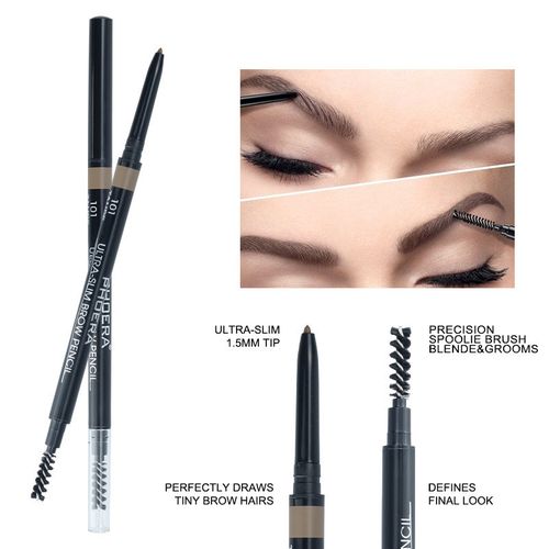 2 In 1 Thin Eyebrow Pencil - Black
