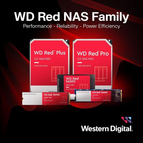Western Digital 8TB  Red Plus NAS Internal Hard Drive HDD - 5640 RPM, SATA  256MB/s, CMR, 128 MB Cache, 3.5