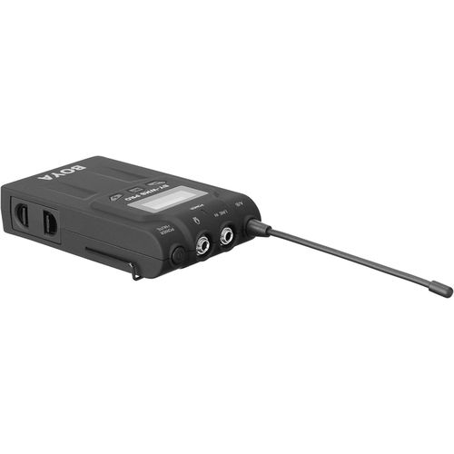 BY-WM8Pro-K1 Professional 48-Channel UHF Wireless Lavalier Microphone System with Dual-Channel Receiver for DLSR, Mirrorless & Video Cameras, Black