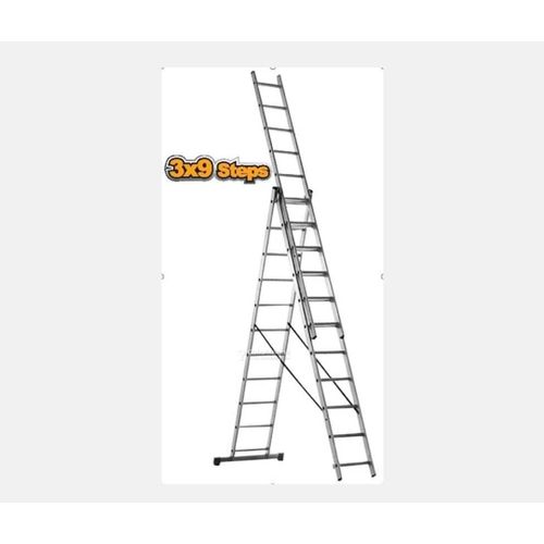 INGCO Double Side 6 Steps Aluminum Ladder - Silver