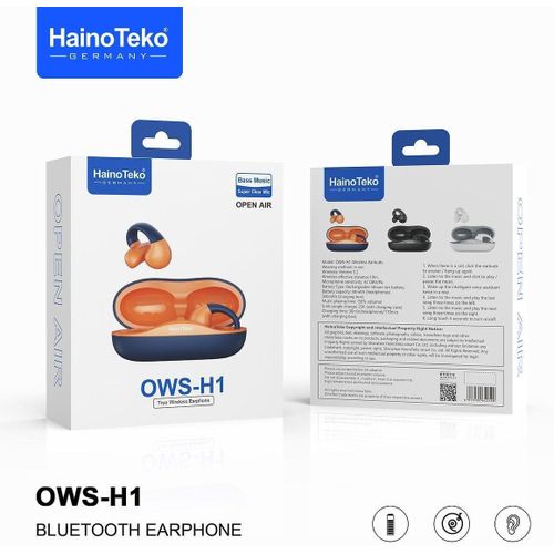 OWS H1 Bluetooth Wireless Earphone with Mic High Bass Sound Quality And Super Clear Mic Compatible With iphone and Android Mobiles -Multicolor