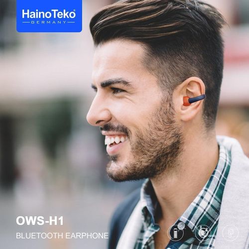 OWS H1 Bluetooth Wireless Earphone with Mic High Bass Sound Quality And Super Clear Mic Compatible With iphone and Android Mobiles -Multicolor
