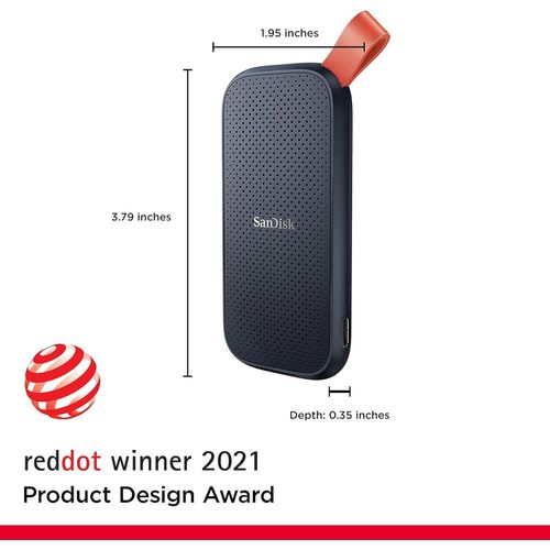 SanDisk  2TB Portable SSD - Up to 800MB/s, USB-C, USB 3.2 Gen 2, Updated Firmware - External Solid State Drive - SDSSDE30-2T00-G26- Black