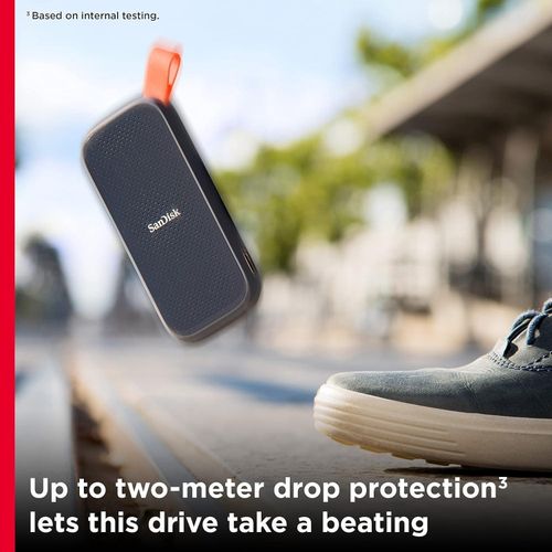 SanDisk  2TB Portable SSD - Up to 800MB/s, USB-C, USB 3.2 Gen 2, Updated Firmware - External Solid State Drive - SDSSDE30-2T00-G26- Black