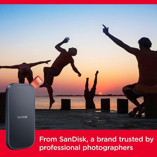 SanDisk  2TB Portable SSD - Up to 800MB/s, USB-C, USB 3.2 Gen 2, Updated Firmware - External Solid State Drive - SDSSDE30-2T00-G26- Black
