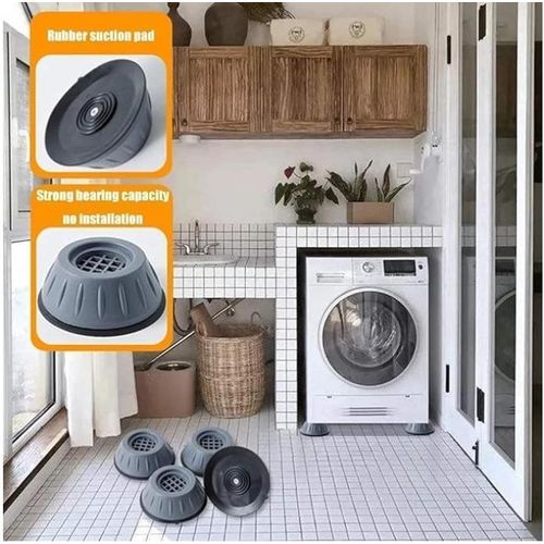 Shock Pads For Fridge, Washing Machine, Closets,  - Grey.