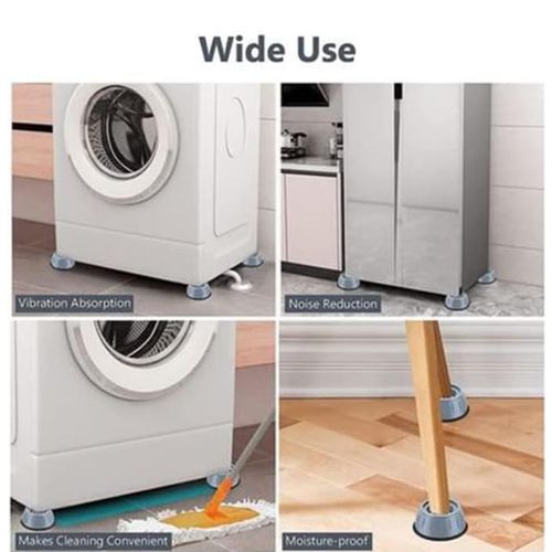 Shock Pads For Fridge, Washing Machine, Closets,  - Grey.