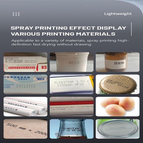 12.7mm Intelligent Handheld Printer Code Qr Code Logo Touch Screen Free Encryption Fast Drying Inkjet Printer for Barcode Production Date Logo Serial Number Variable QR Code Coding Machine Printing Production Date Batch Number- Black