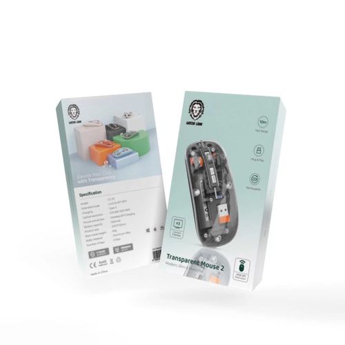 Wireless Bluetooth Transparent Mouse 2400DPI 400mAh