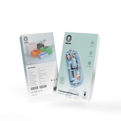 Wireless Bluetooth Transparent Mouse 2400DPI 400mAh