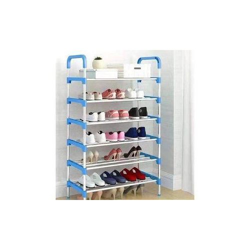 6 Tier Shoe Organizers Shoe Racks Organizer - Blue