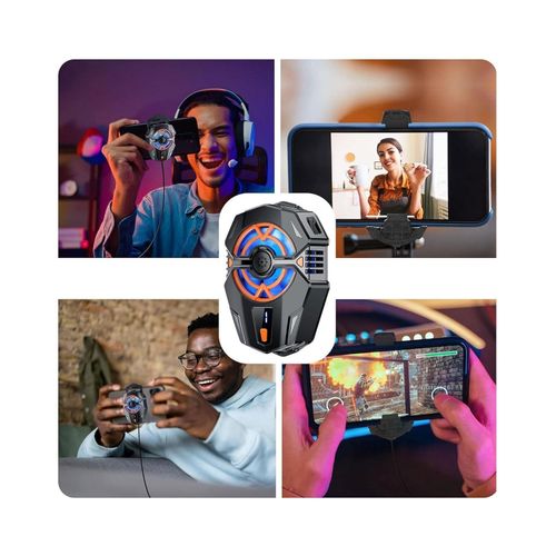 J20 Radiator Back Clip Game Cooler Adjustable Cool Heat Dissipation, Mobile Phone Cooler Semi-conductor Cooling Fan Portable Lightweight Mobile Phone Cooling Fan Freezing Constant Cooling Temperature Phone Cooler For Live Streaming- Multicolor