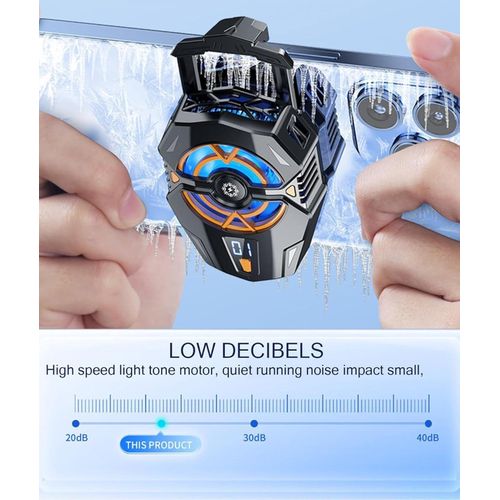 J20 Radiator Back Clip Game Cooler Adjustable Cool Heat Dissipation, Mobile Phone Cooler Semi-conductor Cooling Fan Portable Lightweight Mobile Phone Cooling Fan Freezing Constant Cooling Temperature Phone Cooler For Live Streaming- Multicolor