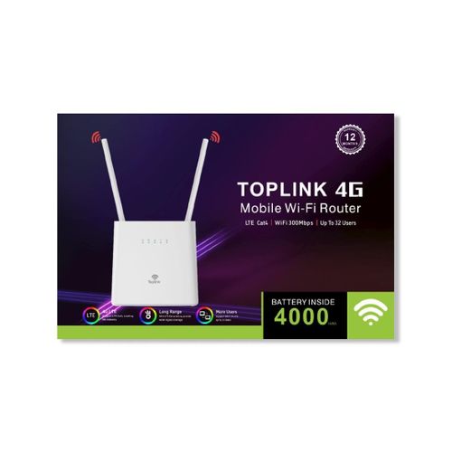 HW303 4G Mobile Wi-Fi Router – LTE Cat4 / Wi-Fi 300 Mbps / Up to 32 Users / 4000mAh Battery-Multicolor