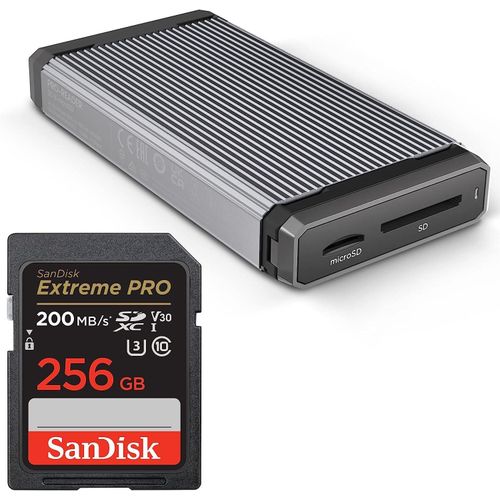 Sandisk 256GB Extreme PRO SDXC UHS-I Memory Card - C10, U3, V30, 4K UHD, SD Card - SDSDXXD-256G-GN4IN, Dark gray/Black