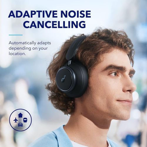 Soundcore Space Q45 Adaptive Active Noise Cancelling Headphones, Reduce Noise by Up to 98%, 50H Playtime, App Control, LDAC Hi-Res Wireless Audio, Comfortable Fit, Clear Calls, Bluetooth 5.3