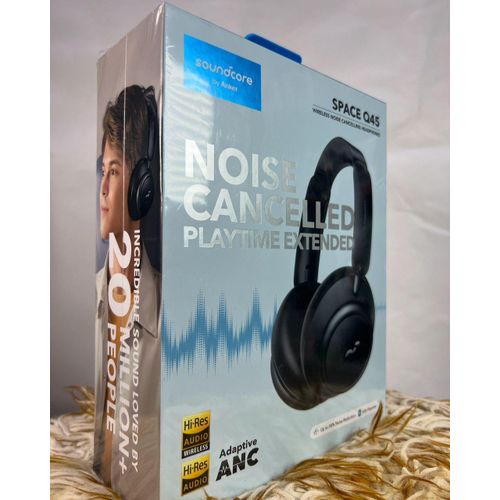 Soundcore Space Q45 Adaptive Active Noise Cancelling Headphones, Reduce Noise by Up to 98%, 50H Playtime, App Control, LDAC Hi-Res Wireless Audio, Comfortable Fit, Clear Calls, Bluetooth 5.3