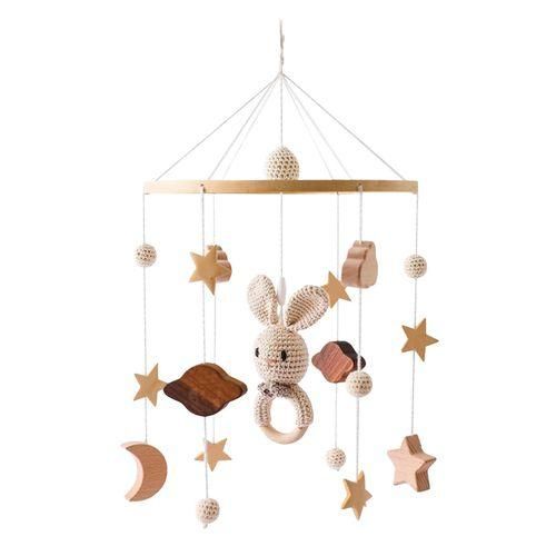 Baby Crib Mobile Ceiling Decoration Newborn Rattles Mobile