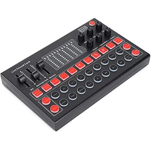 M9 Audio Interface Bluetooth Sound Card Voice Mixer External USB Sound Card Live Stream for Gaming for Singing for Live Broadcast For Recording table Signal Live Sound Card Equipment Kit, Compatible with Live Broadcast, Amazin - Multicolor