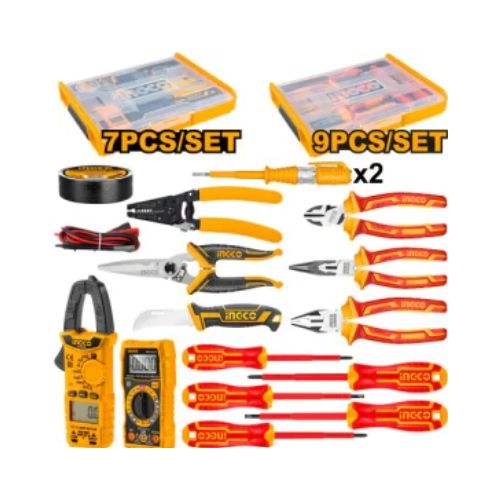 INGCO COS23025 - 16 Pcs Electricians Tools Set - Orange