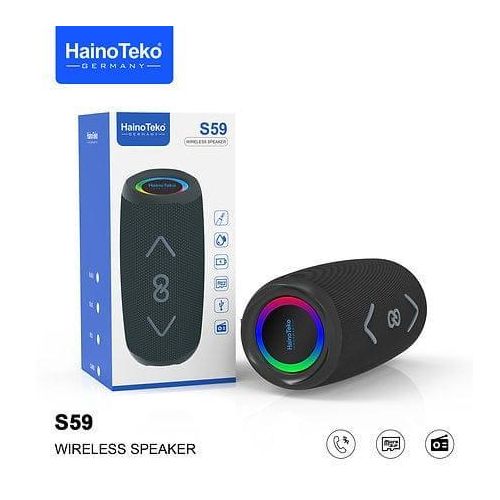 S59 Portable Bluetooth Speaker, Clear Audio with Powerful Bass, Bluetooth Connectivity, IPX Rating, AUX, USB, & TF Card Input Mode, Long-Lasting Battery Life -Multicolor