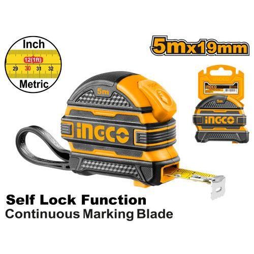 INGCO Steel Measuring Tape 5mx19mm - Orange
