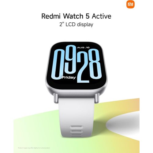 Xiaomi Watch 5 Active Midnight BT Calling with 3 mic ENC 2 Inch HD Screen HyperOS connectivity Metal body 18 days of Battery Life 200 Watch Faces IPX8 rating 140 Sports Modes Heart Rate Period Cycle Monitor
