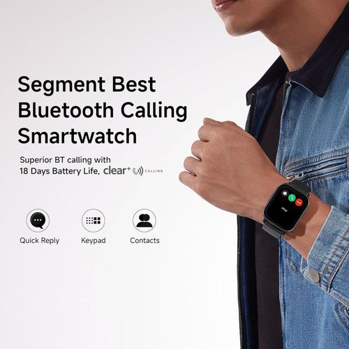 Xiaomi Watch 5 Active Midnight BT Calling with 3 mic ENC 2 Inch HD Screen HyperOS connectivity Metal body 18 days of Battery Life 200 Watch Faces IPX8 rating 140 Sports Modes Heart Rate Period Cycle Monitor
