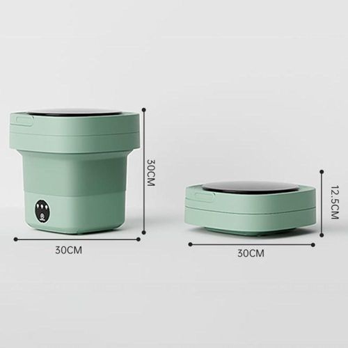 6.5L Silicone Foldable Washing Machine, Portable Low Noise Electric Collapsible Washing Machine, Mini Laundry Machine for Bathroom Travel Camping RV and Laundry